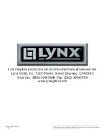 Preview for 60 page of Lynx LM15REF Care & Use/Installation Manual