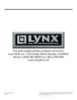 Предварительный просмотр 24 страницы Lynx LM24BF Care & Use/Installation Manual