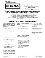 Preview for 1 page of Lynx LOH1236 Installation Instructions Manual