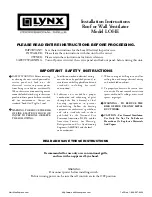 Preview for 14 page of Lynx LOH1236 Installation Instructions Manual