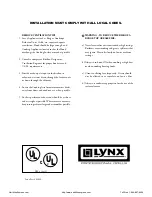 Preview for 19 page of Lynx LOH1236 Installation Instructions Manual