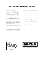 Preview for 19 page of Lynx LOH36 Installation Instructions Manual