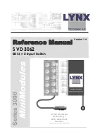 Предварительный просмотр 1 страницы Lynx MiniModule S VD 3062 Reference Manual