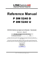 Предварительный просмотр 1 страницы Lynx P DM 5240 D Reference Manual