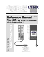 Предварительный просмотр 1 страницы Lynx P DX 3010 Reference Manual