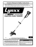 Lynxx 63289 Owner'S Manual & Assembly Instructions предпросмотр