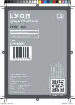 Предварительный просмотр 1 страницы Lyon OBELISK User Instructions