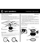 Предварительный просмотр 1 страницы Lyric Speakers LS6.5S Installation Instructions