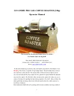 Lysander Pro-Lab Roaster 200g Operator'S Manual предпросмотр