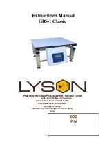 LYSON GBS-1 Classic Instruction Manual предпросмотр