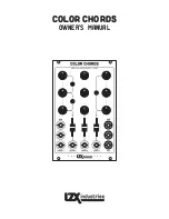 LZX COLOR CHORDS Owner'S Manual предпросмотр