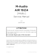 M-Audio AIR 192/4 Service Manual предпросмотр