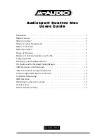 Предварительный просмотр 1 страницы M-Audio Audiosport Quattro Mac User Manual