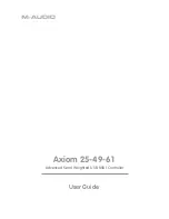 M-Audio AXIOM 25-49-61 User Manual предпросмотр