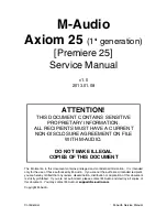 Preview for 1 page of M-Audio Axiom 25 Service Manual