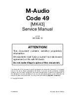 M-Audio Code 49 Service Manual предпросмотр