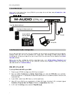 Предварительный просмотр 4 страницы M-Audio CTRL49 Quick Start Manual