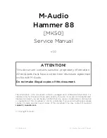 M-Audio Hammer 88 Service Manual предпросмотр