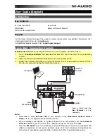 Предварительный просмотр 3 страницы M-Audio M-TRACK plus User Manual