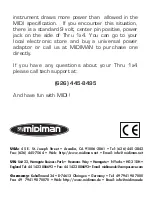 Предварительный просмотр 4 страницы M-Audio midiman Thru 1x4 User Manual