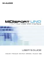 Preview for 1 page of M-Audio MIDISport UNO User Manual