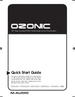 M-Audio Ozonic Quick Start Manual preview