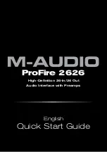 M-Audio PROFIRE 2626 Quick Start Manual предпросмотр