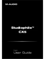 M-Audio Studiophile CX5 User Manual предпросмотр