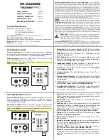 M-Audio TRANSIT PRO User Manual preview