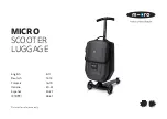 m-cro MICRO SCOOTER LUGGAGE Instructions For Use Manual preview