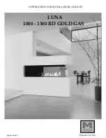 M Design LUN A1000 RD GOLD GAS Instructions For Installation And Use Manual предпросмотр