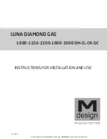 M Design Luna Diamond 1000CL Instructions For Installation And Use Manual preview