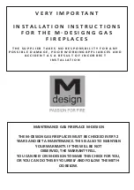 Preview for 2 page of M Design Venus True Vision 730 Instructions For Installation And Use Manual