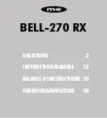 Preview for 1 page of M-E BELL-270 RX Instruction Manual