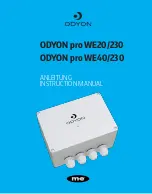 M-E ODYON pro WE20/230 Instruction Manual предпросмотр