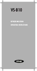 M-E VS-B10 Operating Instructions Manual предпросмотр