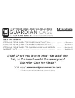 M-Edge Guardian case Instructions And Warranties preview