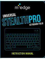 M-Edge StealthPro Keyboard Folio Instruction Manual preview