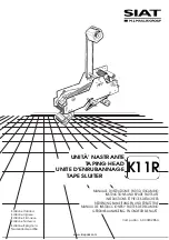 M.J. MALLIS GROUP SIAT K11R Instructions And Spare Parts List preview
