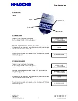 Preview for 1 page of M-LOCKS T9530 Techmaster User Manual