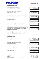 Preview for 2 page of M-LOCKS T9530 Techmaster User Manual