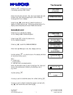 Preview for 3 page of M-LOCKS T9530 Techmaster User Manual