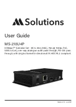 Preview for 1 page of M Solutions MS-210U4P User Manual