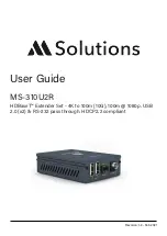 Preview for 1 page of M Solutions MS-310U2R User Manual