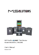 M Solutions MS-TestPro MS103TDs User Manual предпросмотр