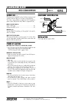 Preview for 1 page of M-system 15RS Instruction Manual