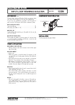 Preview for 1 page of M-system 15SN Instruction Manual