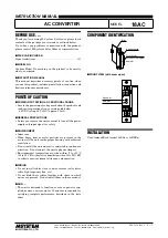 Preview for 1 page of M-system 18AC Instruction Manual