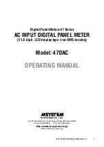 M-system 47DAC Operating Manual preview