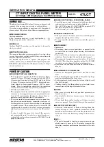 Preview for 1 page of M-system 47LCT Instruction Manual